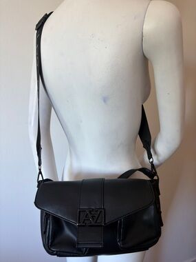 ALDO Black  Faux Leather Crossbody Bag